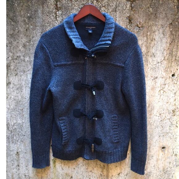 Banana Republic Blue Toggle Shawl Collar Sweater Men’s Size M - Picture 1 of 4